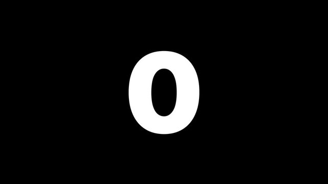 3-seconds simple countdown timer animation, Countdown timer from three second countdown time. of countdown animation isolated on transparent background with alpha channel.