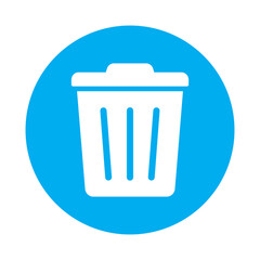 Trash Can Bin Icon PNG. Waste Container, Garbage Bin, Rubbish Disposal Symbol, Clean Up and Recycling Waste Management Illustration