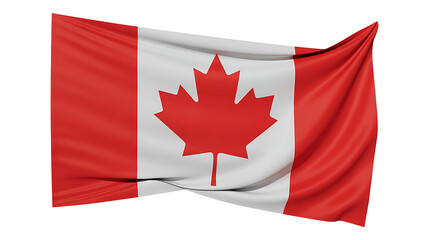 Canada waving flag realistic isolated on transparent background 
