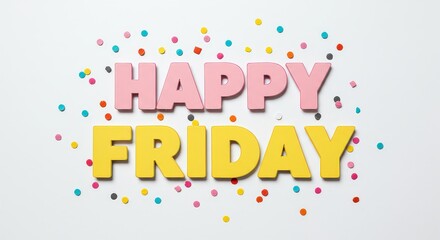 Happy friday text design