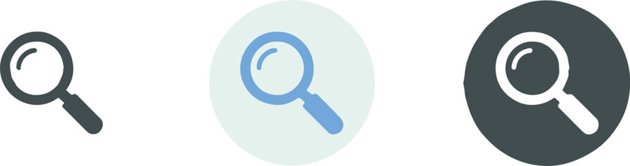 search icon set magnifier symbols for user interface and web design