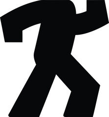 zumba icon Black silhouette vector illustration on transparent background