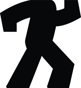 zumba icon Black silhouette vector illustration on transparent background