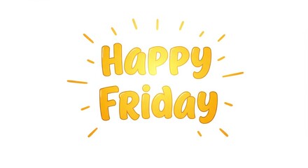 Happy friday text graphic