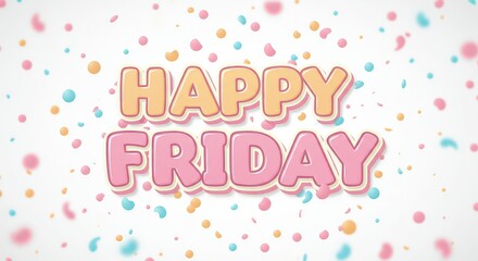 Happy friday text graphic