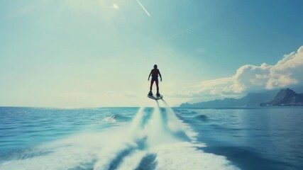 Video A surfer rides the crest of a large wave on his surfboard, capturing the thrill and adventure of the moment