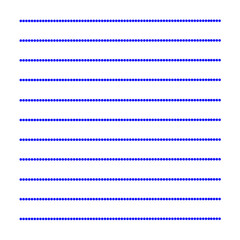 Blue writing lines.