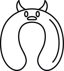 Character neck pillow providing comfort for sleeping or relaxing during a journey