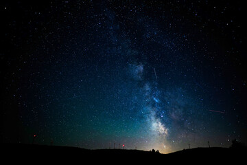The beautiful Milky way on a dark sky