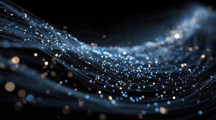 Black background dotted with numerous white specks dark backdrop adorned with numerous tiny white dots creating minimalist speckled visual