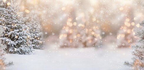 christmas tree in snow Happy holiday. AI