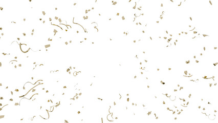 luxurious explosion of golden confetti and stars. realistic 3d render for vip events, awards ceremonies, or golden anniversaries. elegant metallic ribbons scattering for premium design backgrounds.