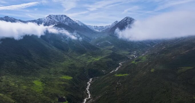 Snow Mountains and River Valley, Binggou, Gansu Province, Wuwei