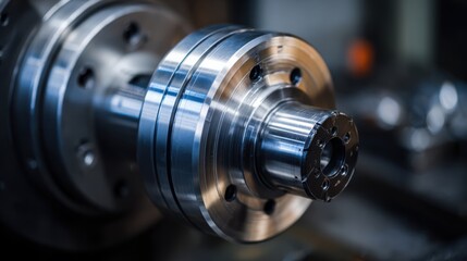 Fototapeta premium Closeup of robotic enhancements smoothing rough die edges with advanced automation technology