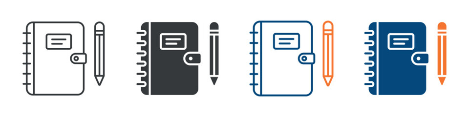 Agenda Icon Set Multiple Style Collection 