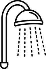 Shower head line art icon illustration