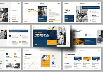 Pitch Deck Presentation Template Design Layout
