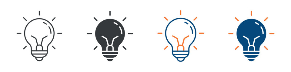 Idea Icon Set Multiple Style Collection 