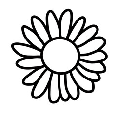 Daisy Flower Floral Natural organic line hand drawn Flora beautiful
