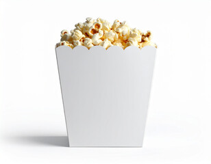 Popcorn box mock up isolated on white background