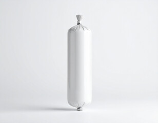 Sausage, salami or bologna packaging mock up isolated on white background