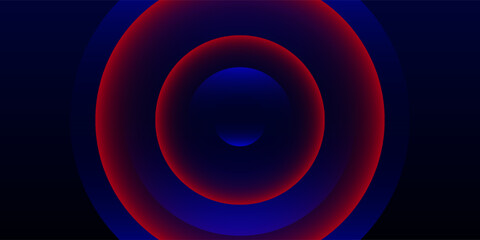 3D red blue techno abstract background overlap layer on dark space with glowing circle decoration. Style concept cut out. Graphic design element for banner flyer, card, brochure cover, or landing page