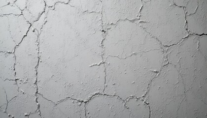 Distressed white wall with cracks creates a textured, aged backdrop