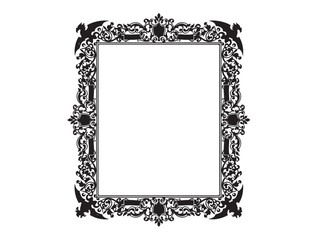 Vintage Poster Frame in silhouette white background.