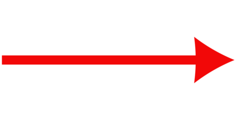 red arrow on white background