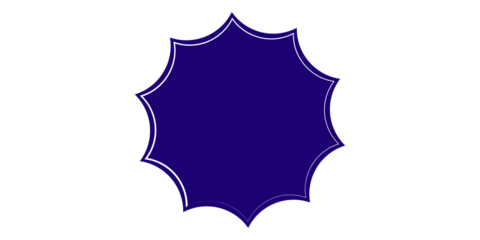 Starburst, sunburst star shape vector element