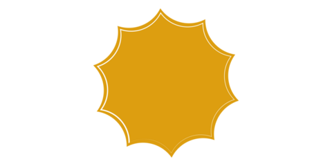 Starburst, sunburst star shape vector element