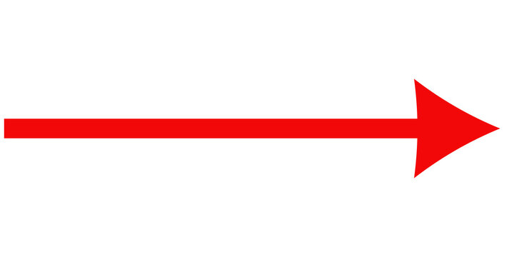 red arrow on white background