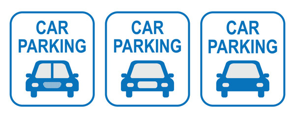 Vector illustration of a street road sign indicating a parking area
