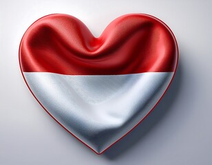 Indonesia Flag Heart Shape, Symbol of National Pride and Patriotism