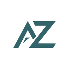 Letter A and Z forming a bold and masculine AZ logo