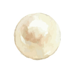 Watercolor-style pearl illustration／真珠