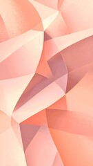 Abstract design with peachy pinks, geometric shapes, and overlapping curved forms creating depth and shadow