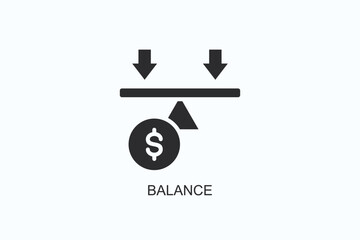 Balance Icon Or Logo Isolated Vector Illustration