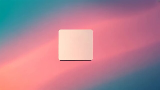 Starting cream rounded square tile pulsing with bobbing, shifting shadow on teal gradient for focus