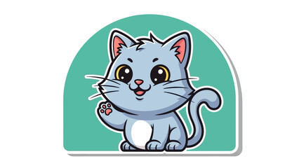 Adorable Big-Eyed Orange Tabby Kitten Mascot