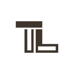 Elegant and modern letter T and L logo
