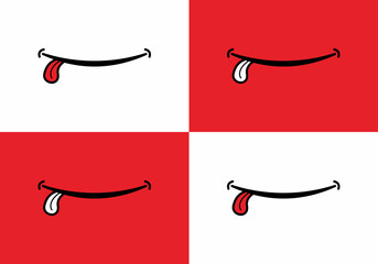 state of mind being tempted by delicious food, vector logo