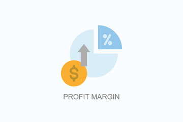 Profit Margin Icon Or Logo Isolated Vector Illustration
