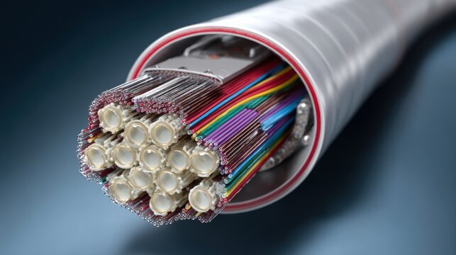 Medium framing of CAT6 twisted pair cable focusing on enhanced shielding and construction designed for higher data transmission speeds