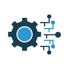 Obraz premium technology icon icons outline and Flat Style,transparent background