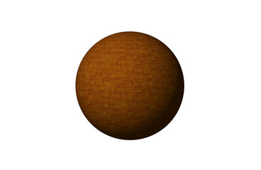 Old ball for flammable cannon. On isolated transparent background.