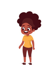 happy afro-american woman illustration