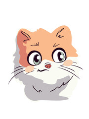 smiling tiny kitten with soft fur design