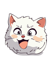 adorable kitten with big eyes vecto