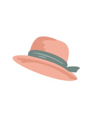 cute summer hat with ribbon design